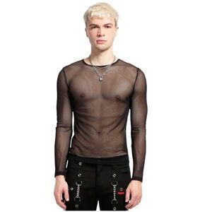 Tripp NYC men’s mesh fishnet long sleeve X-Large